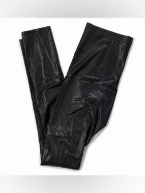 H&M Black Faux-Leather High-Waist Leggings